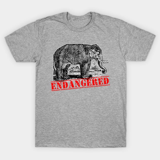 ENDANGERED ELEPHANT T-Shirt by Scarebaby